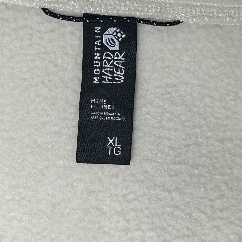 Mountain Hardwear Fleece Pullover Mens XL White Solid Half Zip Sherpa Jacket - Picture 2 of 13
